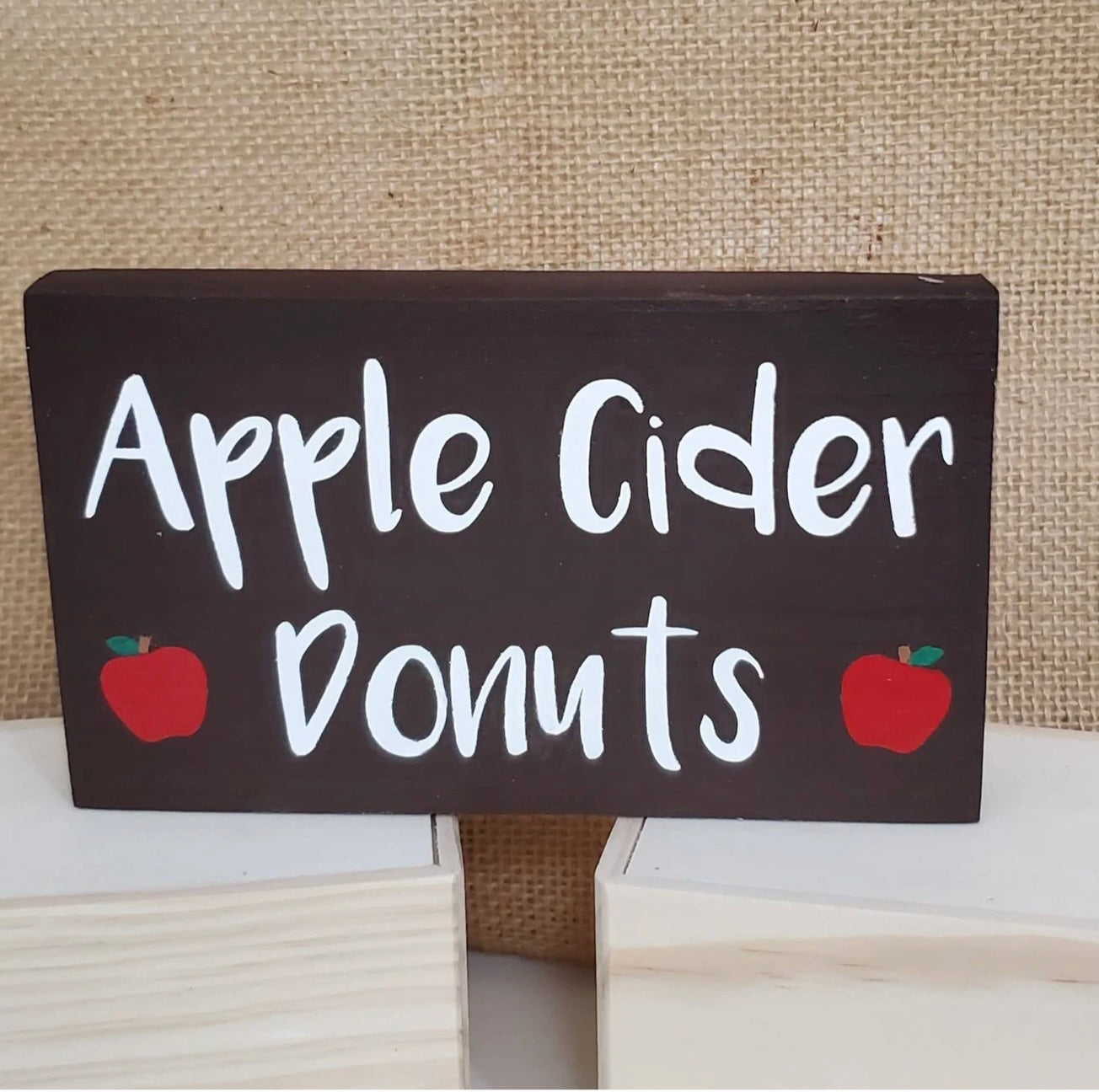 Apple Orchard Tiered Tray Decor – Red & White Fall Mini Signs, Apple Cider Donuts, Adirondack Chair, Kitchen Shelf Sitters