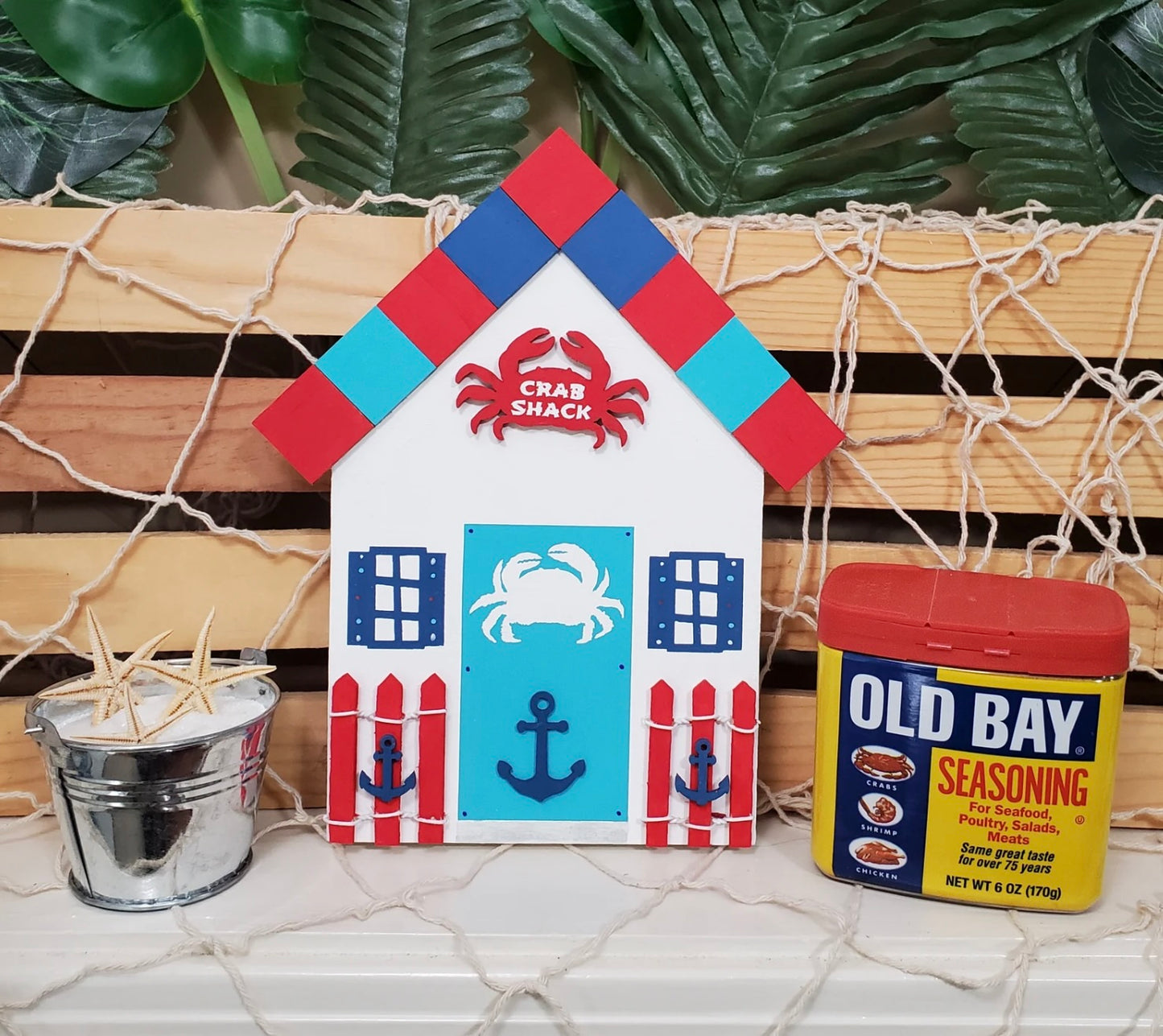 Mini Beach & Island House Decor – Hand-Painted Shelf Sitters for Tiered Trays & Coastal Vibes