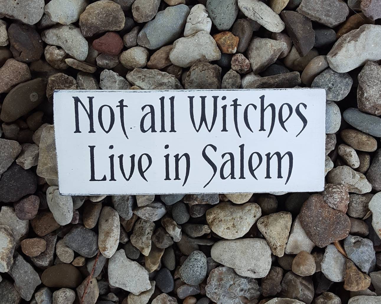Not All Witches Live in Salem – Hand-Painted Halloween Wood Sign for Spooky Season Decor