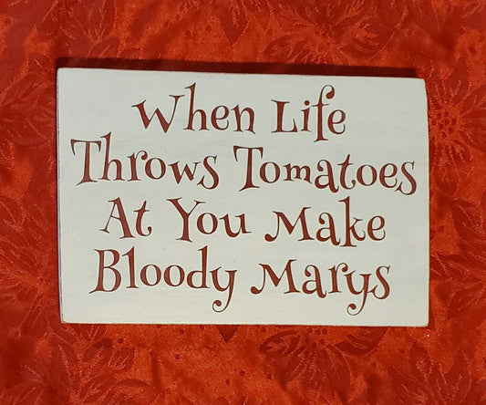 Bloody Mary Sign | Bar Decor, Drink Gifts, Wood Sign