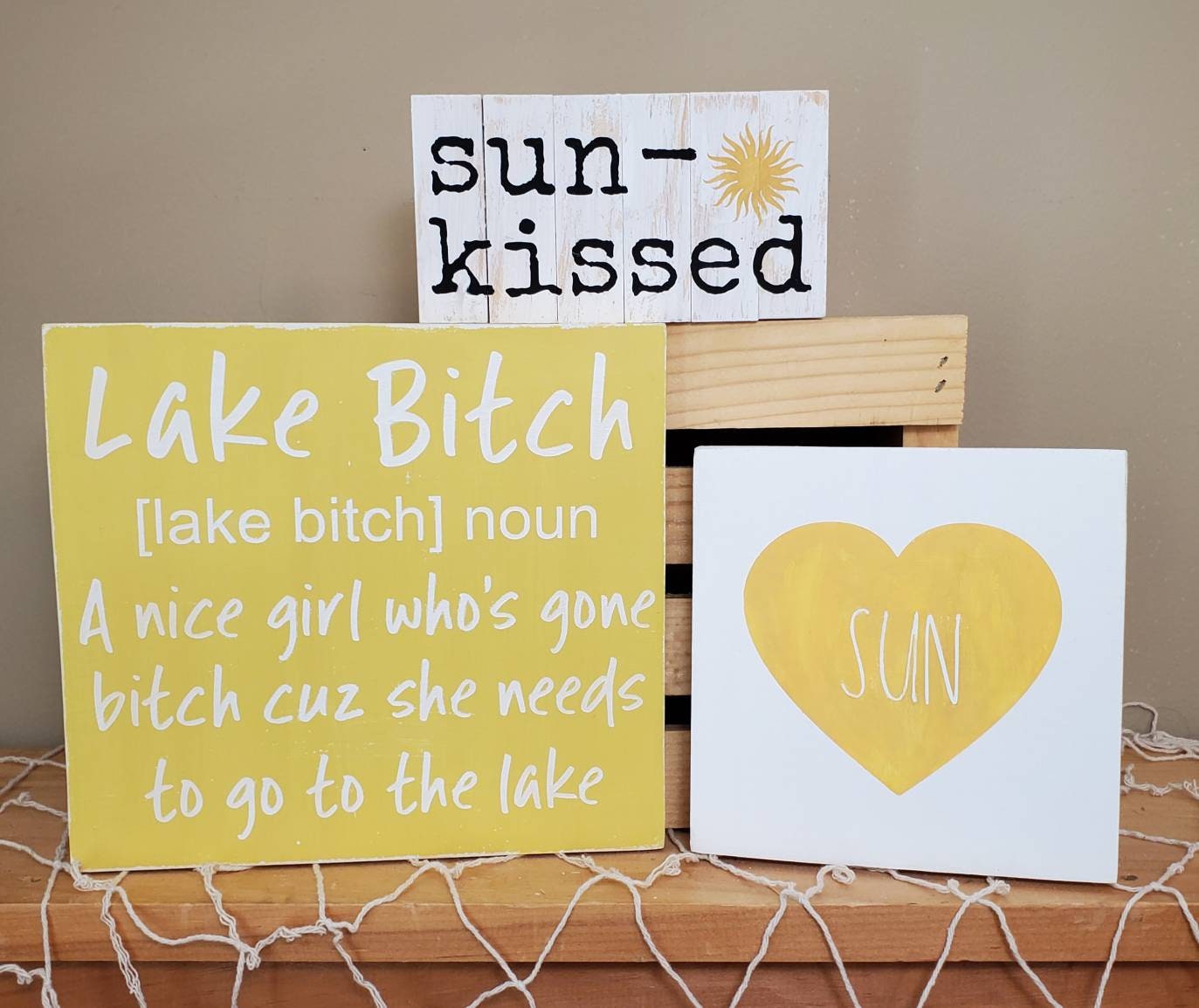 Lake Bitch Wood Sign – Funny Lake House Decor