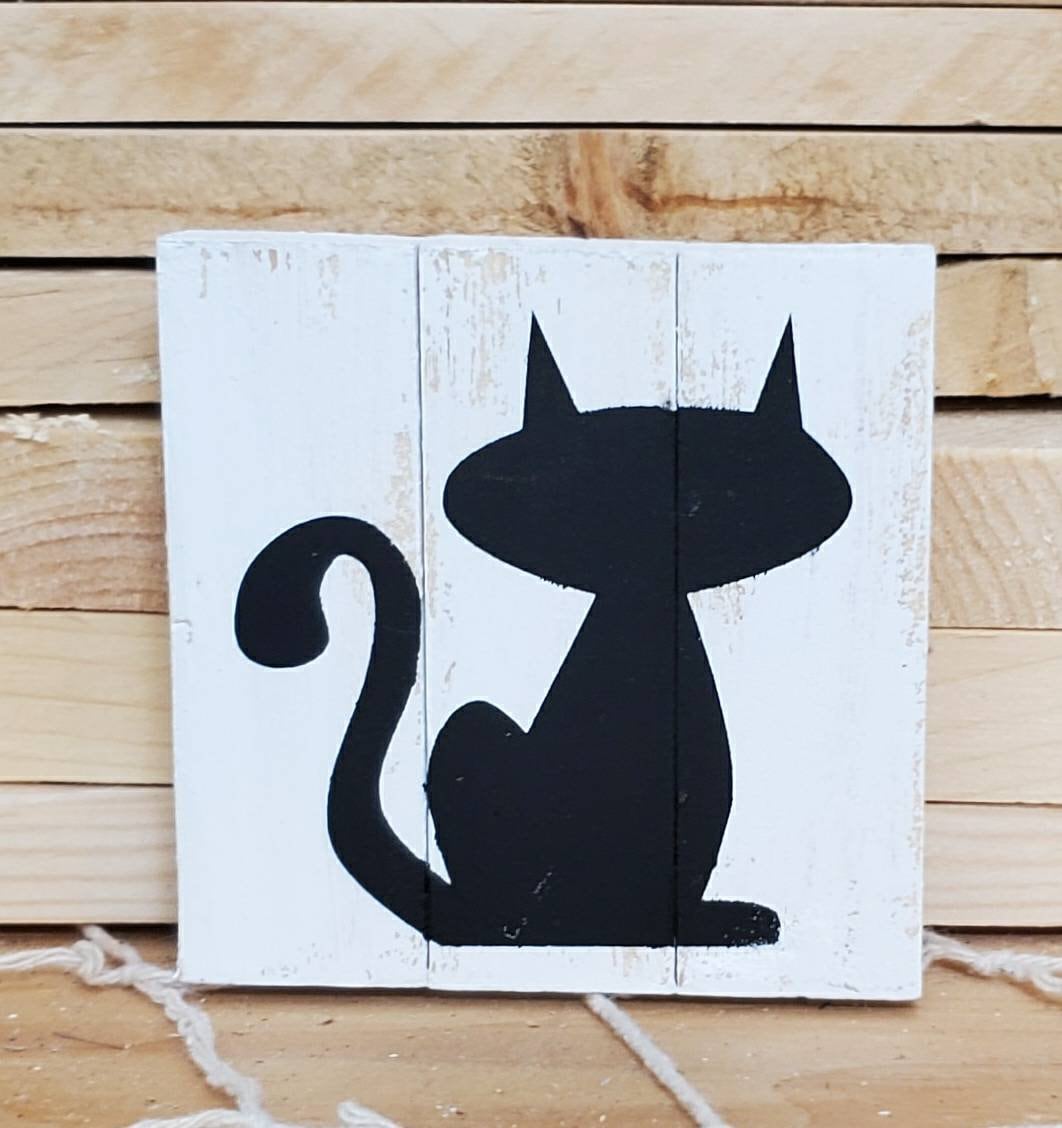 Halloween Tiered Tray Decor – Hand-Painted 3x3 Mini Signs for Spooky Cute Seasonal Styling