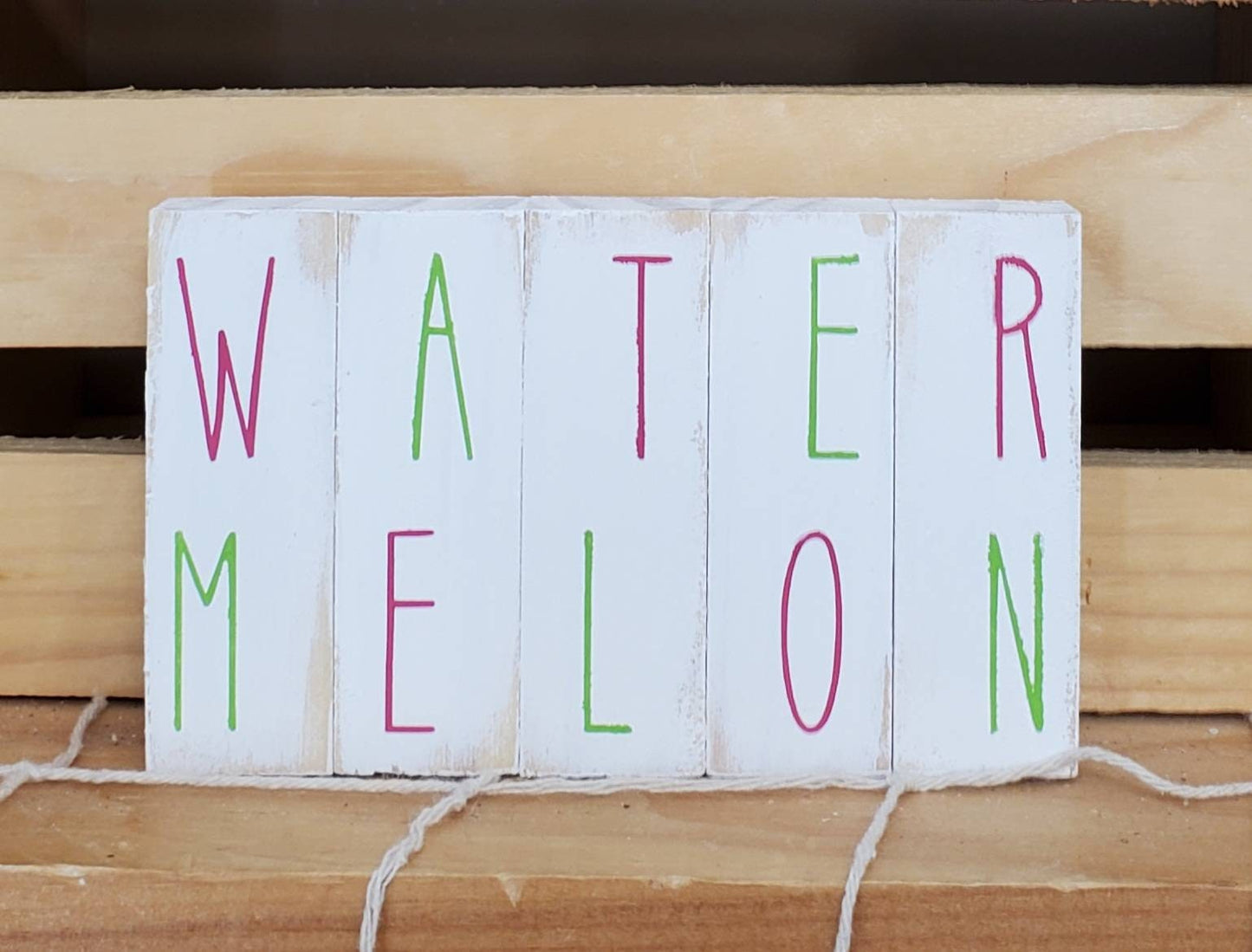 Sweet Summertime Watermelon Tiered Tray Set β Hand-Painted Summer Decor