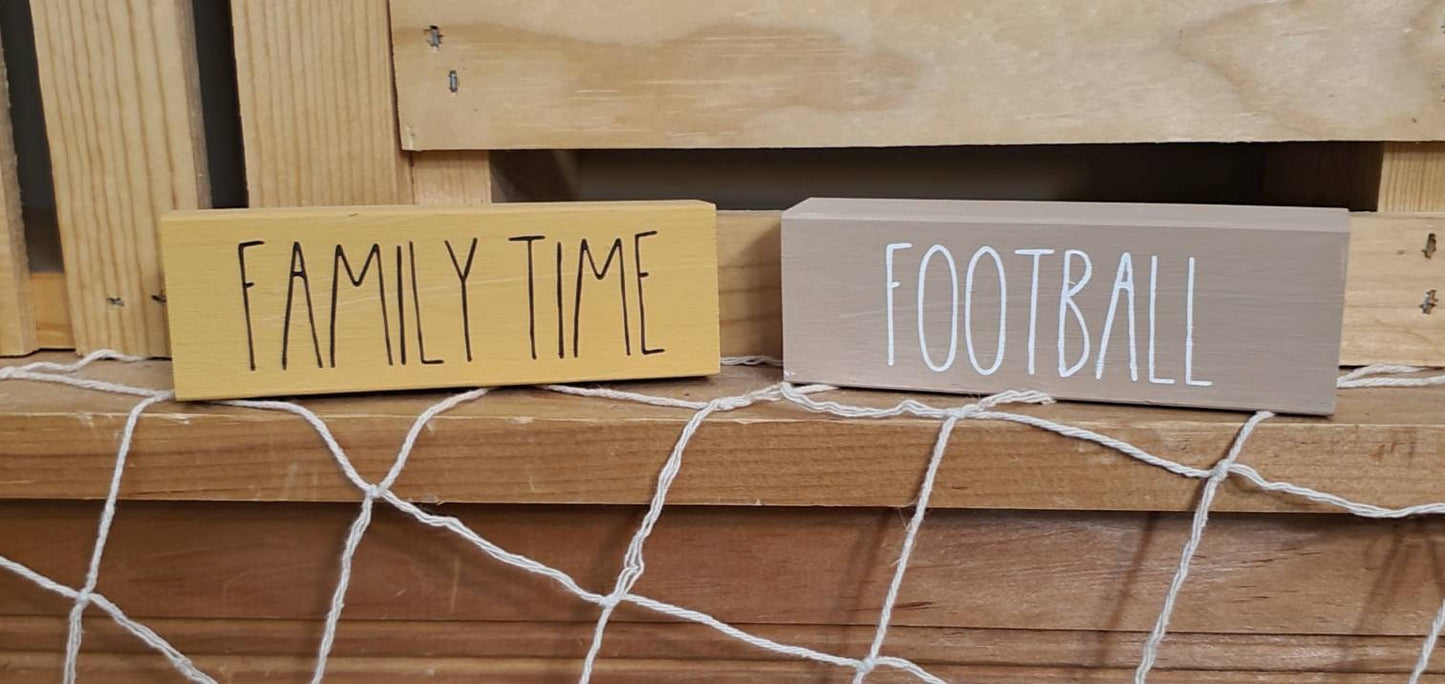 Fall Thanksgiving Tiered Tray Decor – Family, Football, Turkey, & Hunting Inspired Mini Signs | Rustic Autumn Shelf Sitters