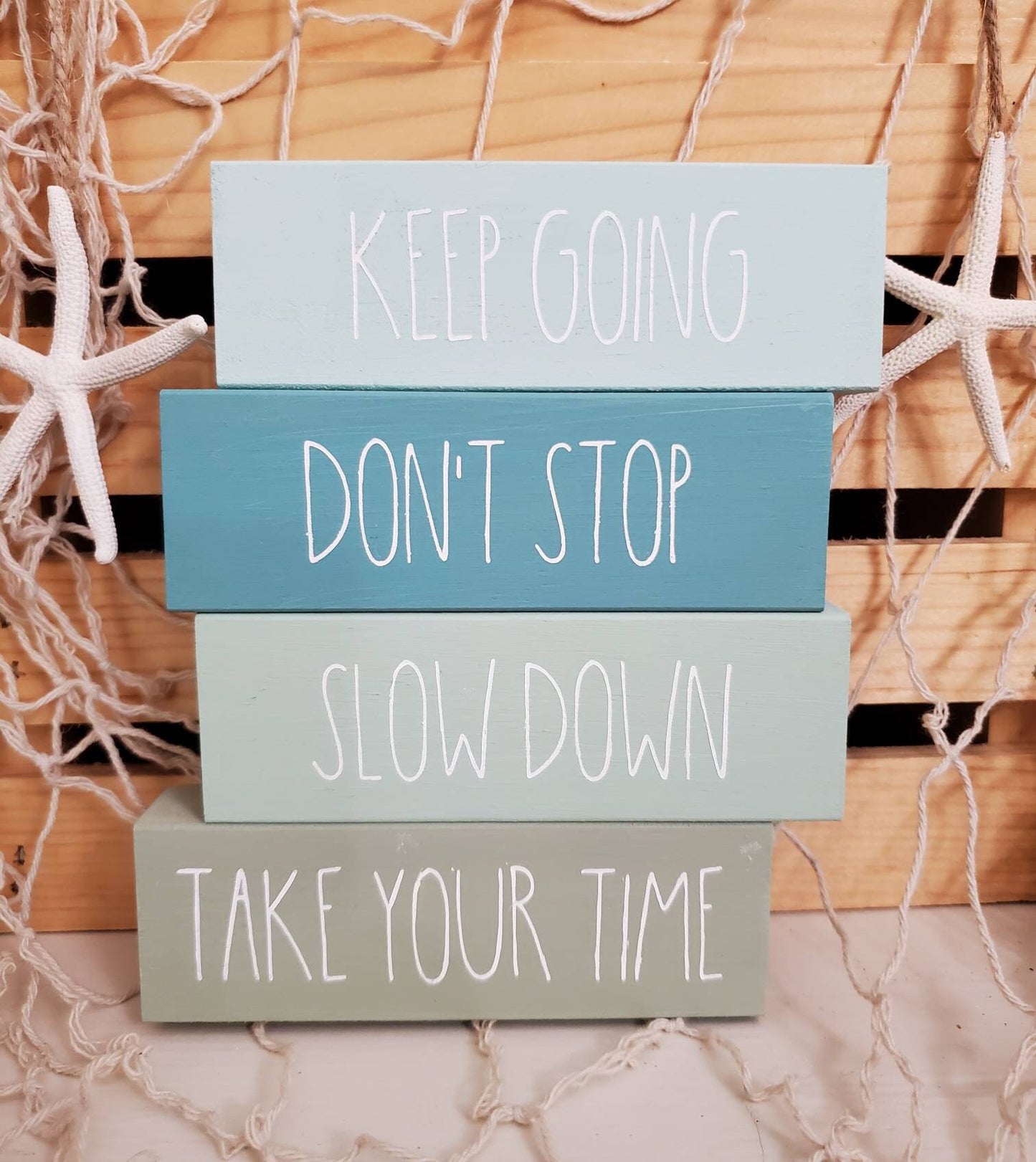 Sea Turtle Tiered Tray Decor Set – Hand-Painted Inspired by Outer Banks Sea Turtle Hospital