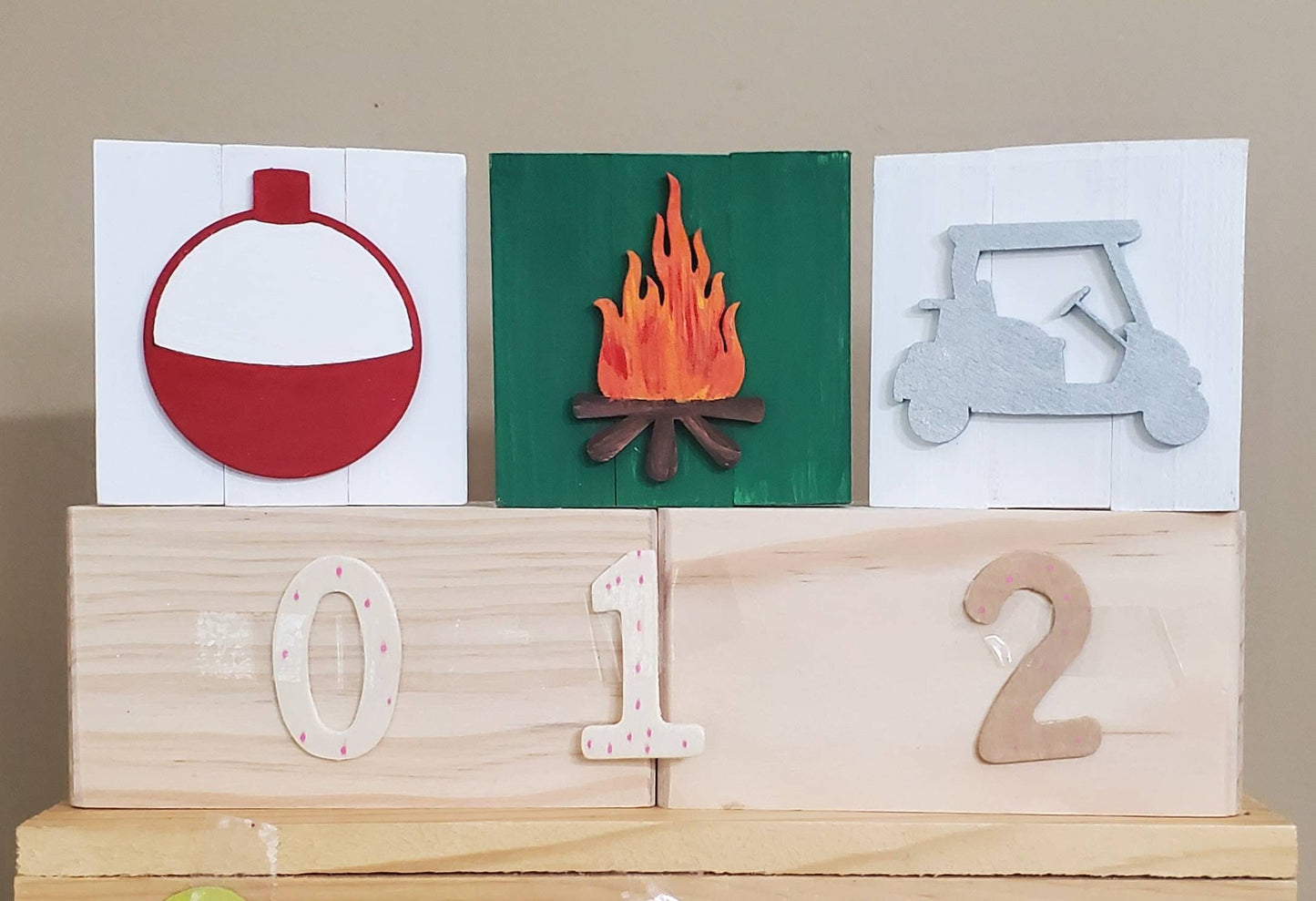 Lake Life Tiered Tray Decor – Hand-Painted Camp & Cabin Style