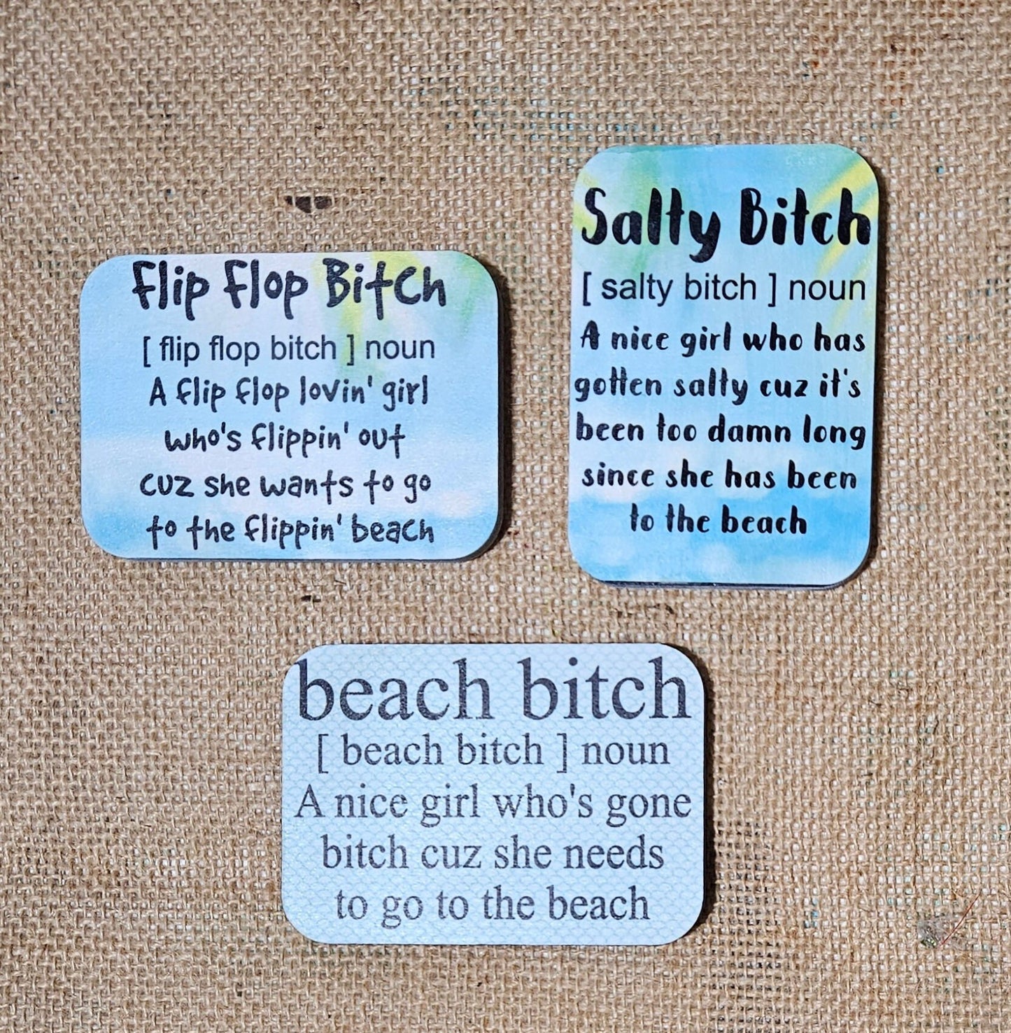 Funny Wood Magnets- Hand Painted
