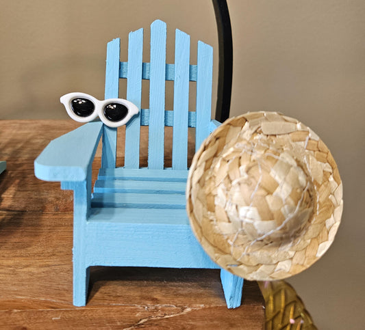 Mini Adirondack Chairs – Hand-Painted Best Seller Beach Tray Decor for Coastal & Summer Displays