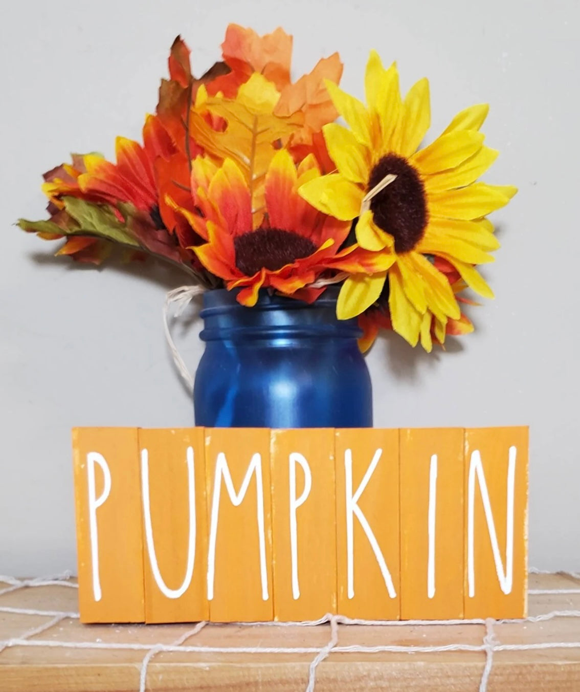 Fall Beach Tiered Tray Decor β Hello Pumpkin Coastal Autumn Mini Sign Set | Aqua, Lime & Orange Tiered Tray Pieces