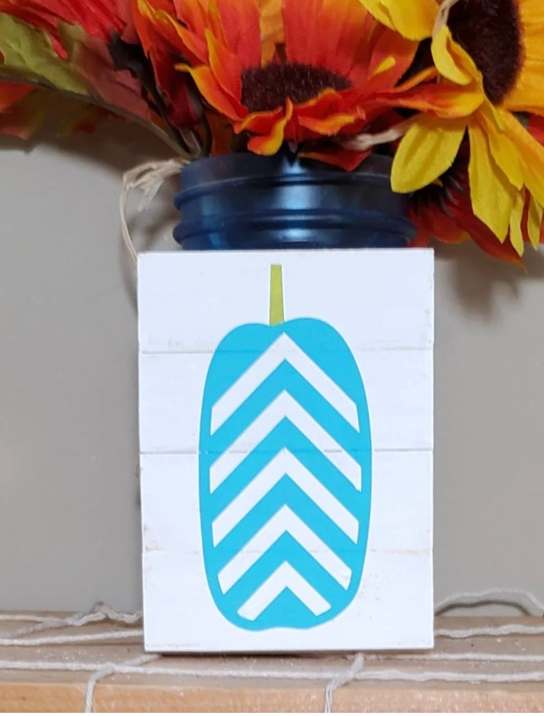 Fall Beach Tiered Tray Decor β Hello Pumpkin Coastal Autumn Mini Sign Set | Aqua, Lime & Orange Tiered Tray Pieces