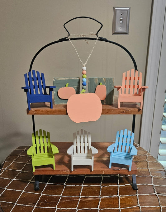 Mini Adirondack Chairs -- Fall Colors