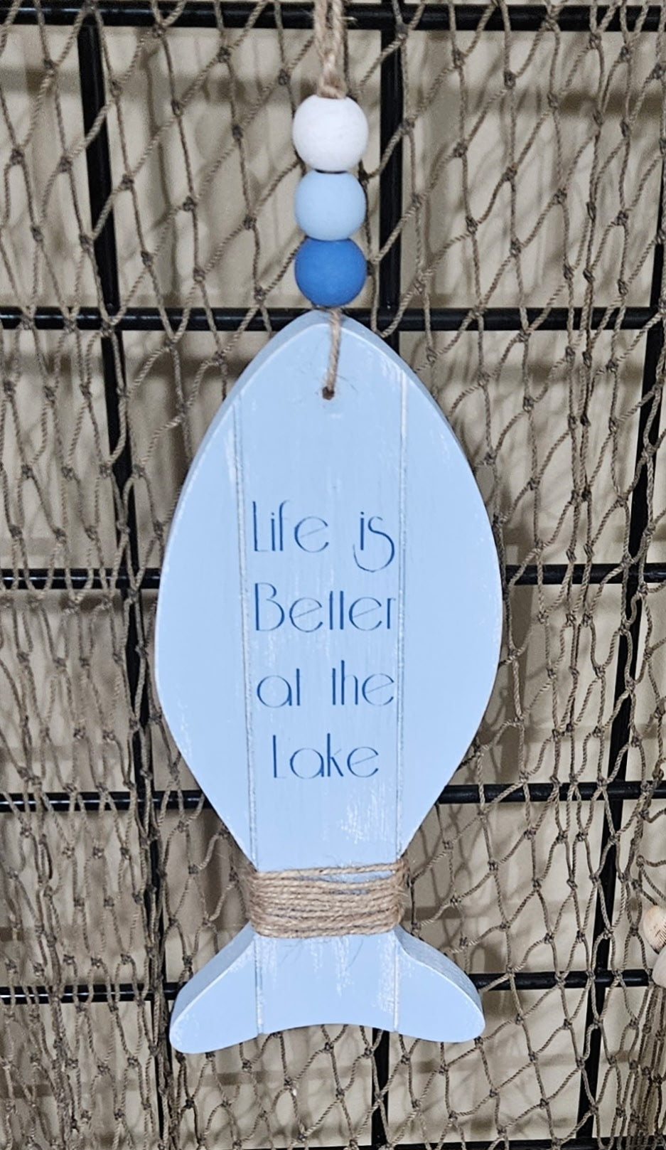 Life Is Better at the Lake | Beaded Fish Hanging Decor