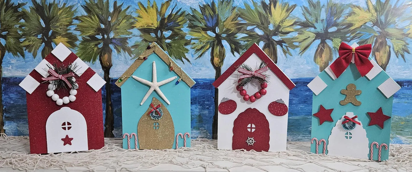 Handcrafted Coastal Christmas Houses
