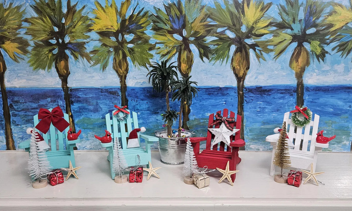 Beachy Christmas Adirondack Chairs