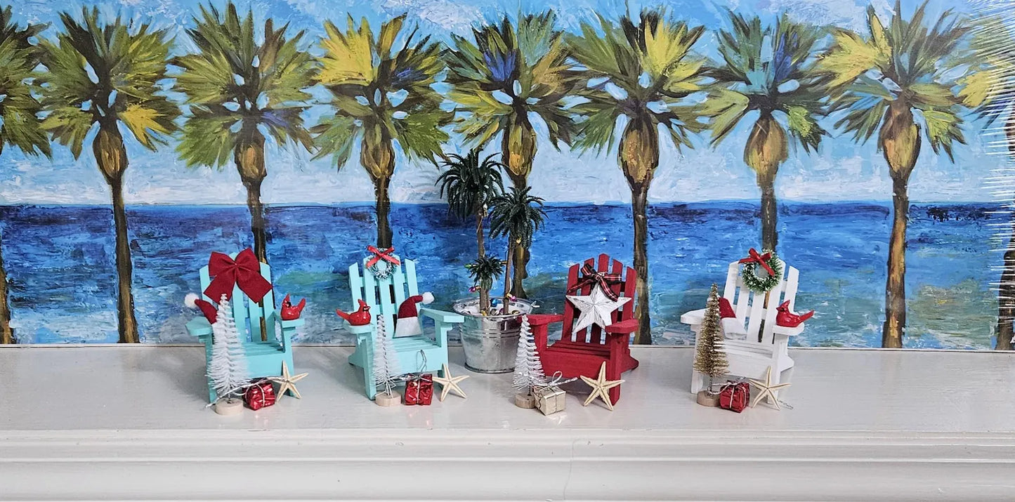 Beachy Christmas Adirondack Chairs