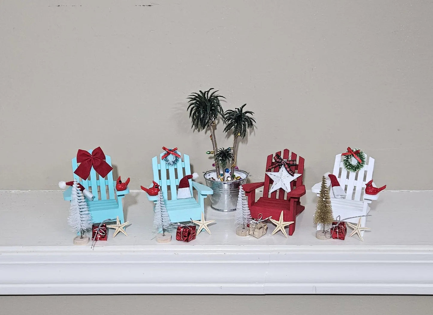Beachy Christmas Adirondack Chairs