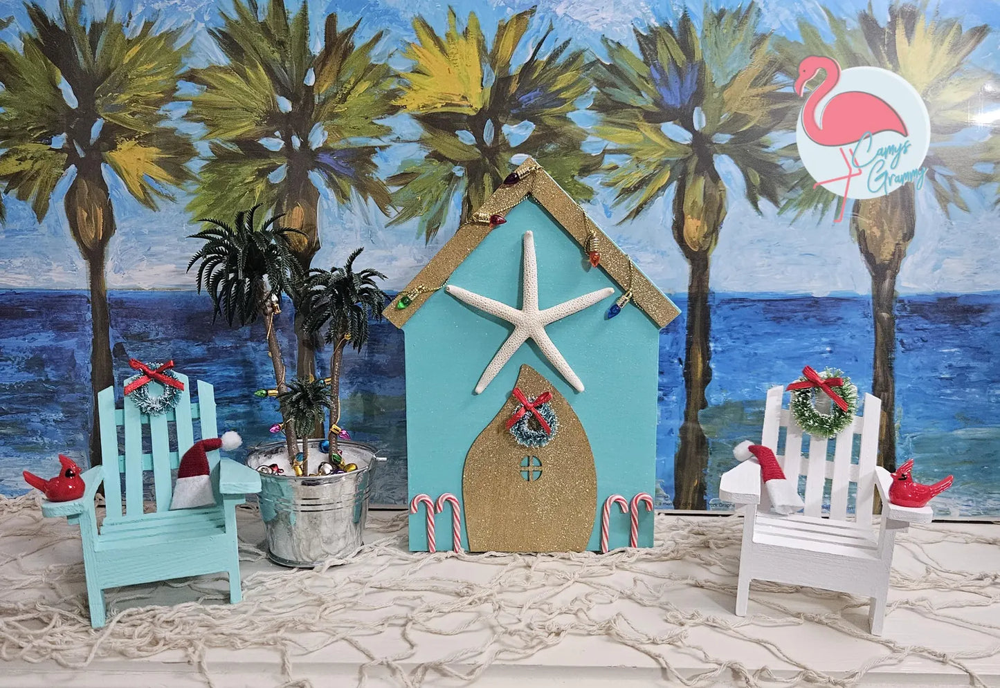 Beachy Christmas Adirondack Chairs