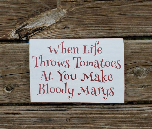 Bloody Mary Sign | Bar Decor, Drink Gifts, Wood Sign